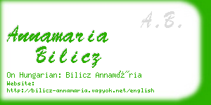 annamaria bilicz business card